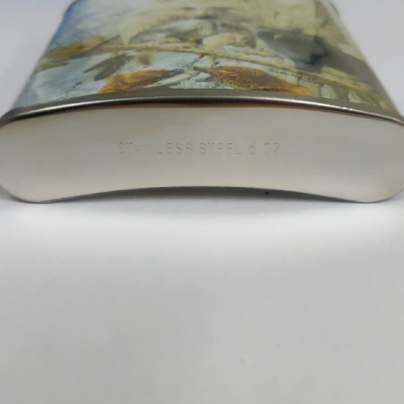 Eagle design Hip Flask 6oz Stainless Steel - Picture 3 of 6